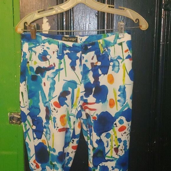 Paint splashed stretch Jeggings - Picture 2 of 4